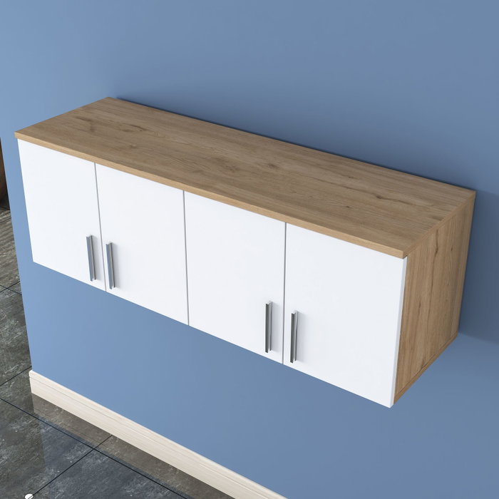 Hanah Home Armario de Pared Nogal y Blanco Hanah Home Armario de Pared Nogal y Blanco